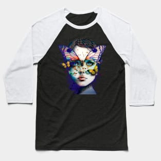 Butterfly Princess No. 2: Perfection is Overrated on a Dark Background Baseball T-Shirt